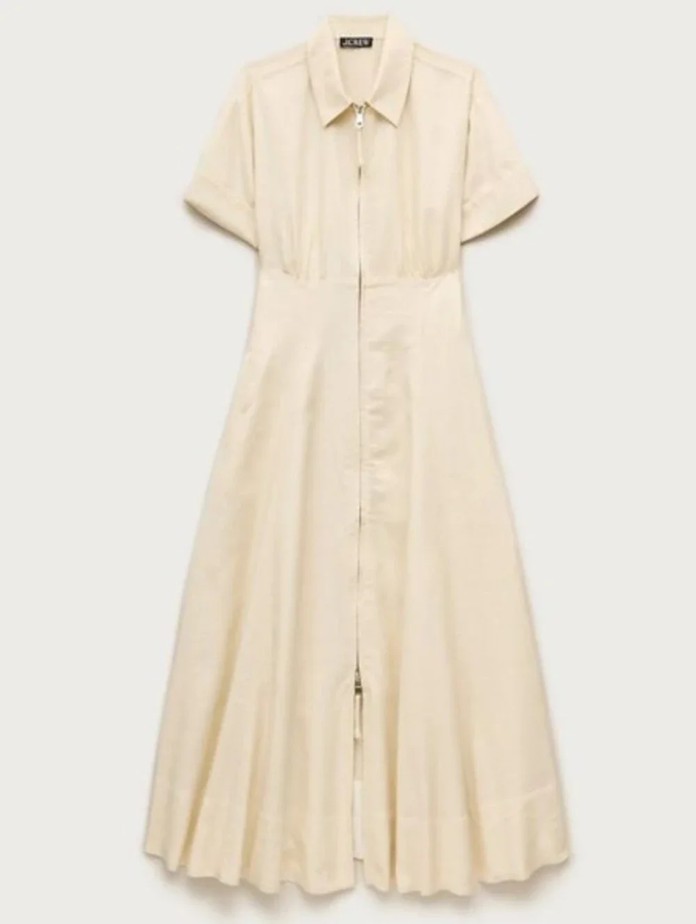 J Crew Petite zip-up shirt-dress in Gramercy linen blend CT676 Size 10 Petite